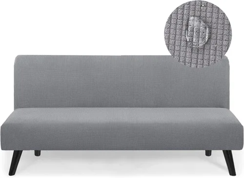Vista 14 de Funda impermeable para futón sin brazos, funda de colchón para sofá cama, tamaño matrimonial, protector de muebles suave y elástico para mascotas