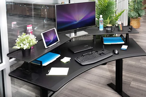 Vista 4 de Stand Up Desk Store Soporte de monitor de altura ajustable (120°)