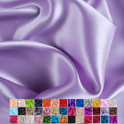 Vista 25 de Yard - Tela de satén sedosa elástica de alta calidad - Tela para vestidos y faldas - Suave como la seda, brillo metálico, ideal para bodas y diseño