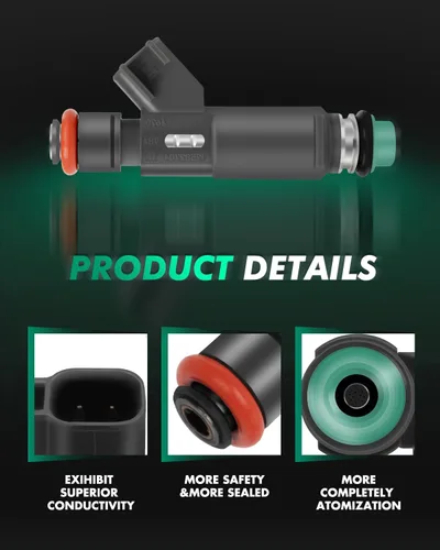 Vista 5 de Kit de inyectores, SCITOO de 12 agujeros, inyector de combustible compatible con Chevrolet Cobalt/Cobalt/HHR 06-07, Chevrolet Malibu 06-08, Pontiac