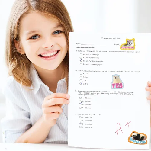 Vista 4 de Pasimy 800 calcomanías de recompensa para profesores para estudiantes, divertidas calcomanías de recompensa de animales para niños, clase de premio