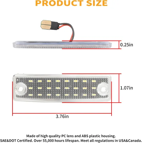Vista 3 de Gempro Conjunto de Luz LED para Placa de Matrícula Montaje de Lámparas de Etiqueta de Parachoques Trasero para 1996-2023 4Runner 2008-2022 Sequoia