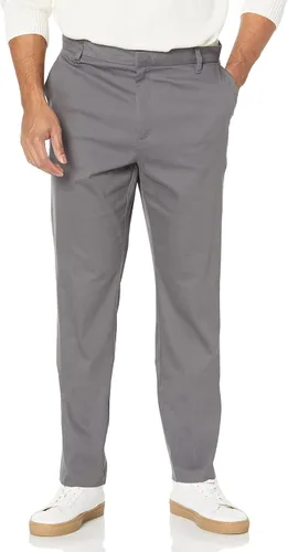 Vista 5 de Tienda Essentials Pantalón chino elástico ajustado resistente a las arrugas, sin pinzas, para hombre