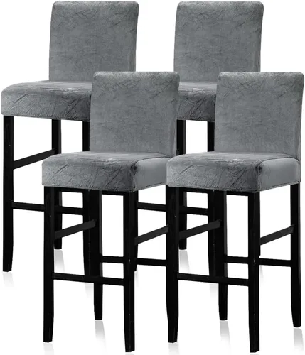 Vista 14 de Lellen - Fundas para taburete de bar de jacquard, fundas para silla de taburete de bar, fundas para silla de bar, fundas para taburete de bar