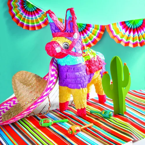 Vista 6 de Fun Express Sombreros mexicanos de 12 unidades, auténticos sombreros de paja para decoraciones de fiesta del Cinco de Mayo, tamaño adulto