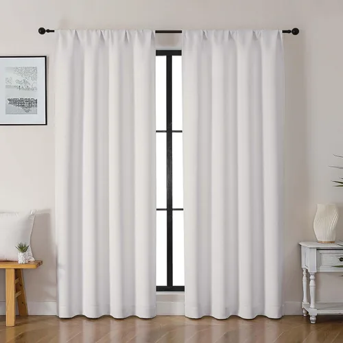 Vista 15 de Gwine Cortinas opacas para dormitorio, 54 pulgadas de largo, paneles de cortina de ventana con aislamiento térmico y reducción de ruido, cortinas