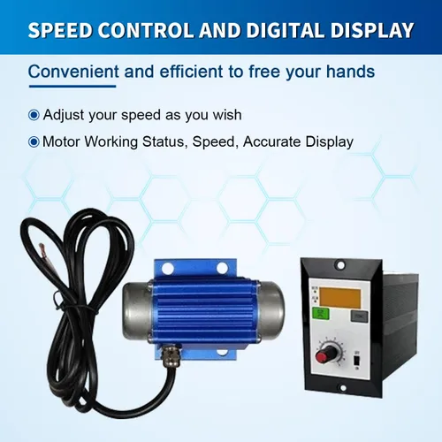 Vista 2 de ATO Motor de vibración, motor de vibración sin escobillas Micro DC de 15 W, control de pantalla de velocidad variable de 12 V/24 V, protección IP65
