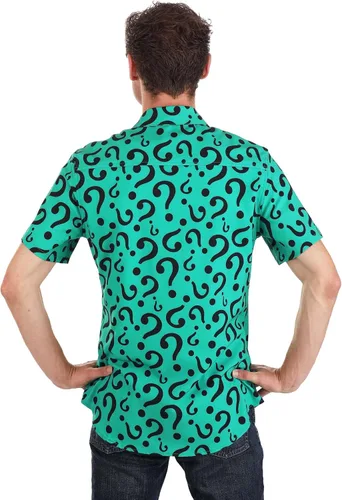 Vista 6 de Camisa con botones para adultos The Riddler