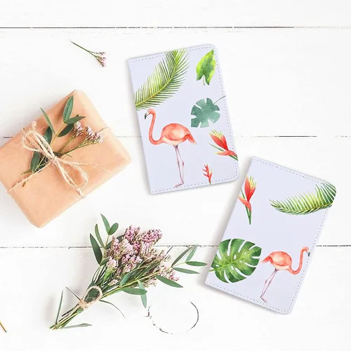 Vista 7 de 4 piezas DIY sublimación pasaporte titular cubiertas, cuero de PU en blanco transferencia de calor viaje pasaporte libro titular cartera cubierta