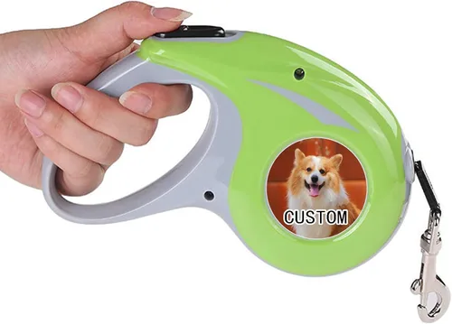 Vista 9 de Correa retráctil personalizada para perros con foto y texto, correa retráctil personalizada para perros pequeños y grandes