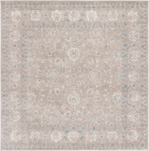 Vista 21 de Safavieh Sofia Collection SOF330B, tapete clásico color gris claro y beige, Polipropileno