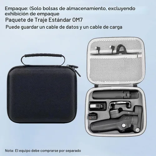 Vista 2 de Funda para Osmo Mobile 7/7P, bolsa de almacenamiento portátil EVA Lycra, funda de transporte, para DJI OM7/DJI OM7P Gimbal Stabilizer Estuche