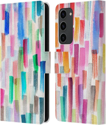 Vista 161 de Head Case Designs Officially Licensed Ninola Brushstrokes Multi Colorful Leather Wallet Case Compatible with Samsung Galaxy A07 4G