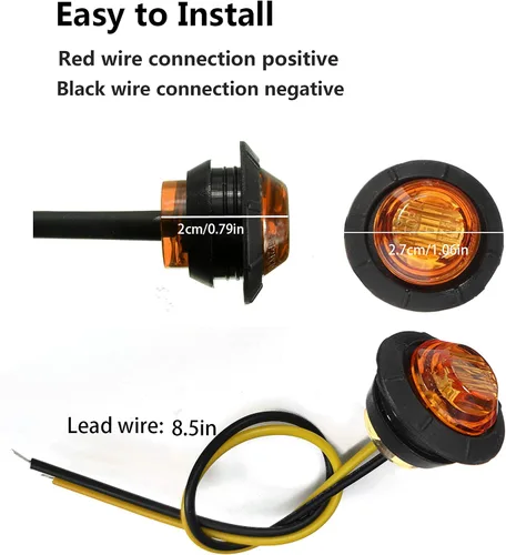 Vista 6 de 10 Uds. ámbar 12V impermeable barco marino cubierta interior cortesía cabina decoración luces de navegación para yate, barco, proa, popa, pesca