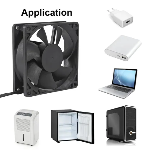 Vista 7 de 4pcs 8025 Ventilador de enfriamiento 3.150x3.150x0.984 in DC 5V USB Cooler Brushless 3.150 in XH2.54 para DIY PC PC PC Case (5V USB)