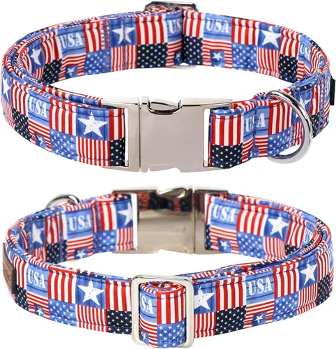 Vista 85 de Lionet Paws Collar de perro de Halloween con corbatín, bonito collar de algodón ajustable con hebilla de metal para perros pequeños, medianos y A