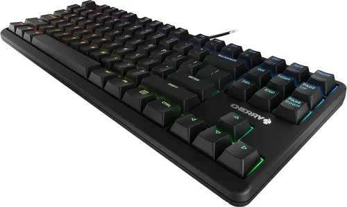 Vista 2 de Cherry Teclado mecánico MX RGB con interruptores MX Red Silent Gold-Crosspoint para mecanógrafos programadores creadores codificadores trabajo