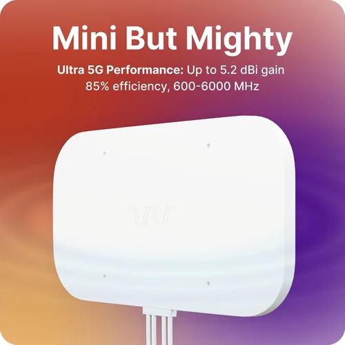 Vista 9 de Waveform QuadMini: Kit de antena de perfil bajo MIMO 4x4 Antena externa para enrutadores y gateways 4G/5G para Internet residencial T-Mobile