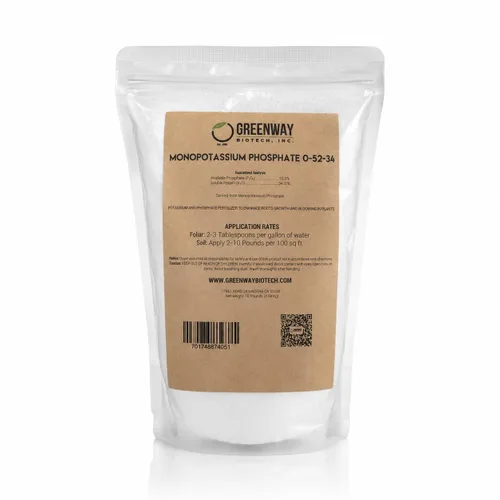 Vista 3 de Greenway Biotech, Inc. Fertilizante de fosfato monopotásico 0-52-34-100% hidroponía soluble en agua para la fuerza de las raíces, aumenta