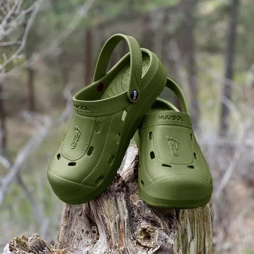Vista 2 de NUUSOL Zuecos unisex McCall calzado antideslizante para senderismofascitis plantar cojín suave, ligero y cómodo soporte de arco y plantilla
