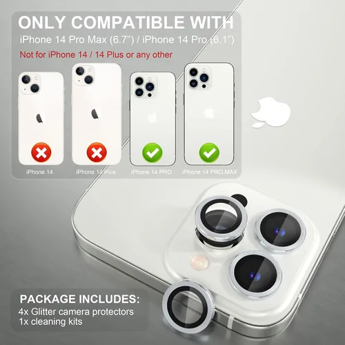 Vista 321 de Choiche Compatible para iPhone 16 Pro/iPhone 16 Pro Max Protector de Lente de Cámara, Vidrio Templado 9H Protector de Pantalla de Cubierta de Cámara