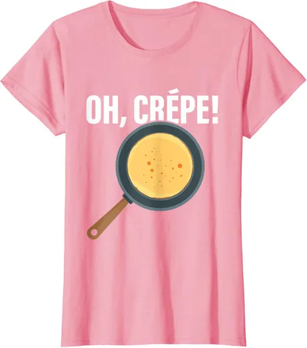 Vista 11 de Divertido juego de palabras "Oh, Crepe!" para crepes y pasteleros, Negro