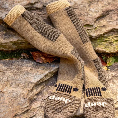 Vista 5 de Jeep Men's Performance Wool Hiking Crew Socks-2 Pair Pack-Heavyweight Cushioned Comfort