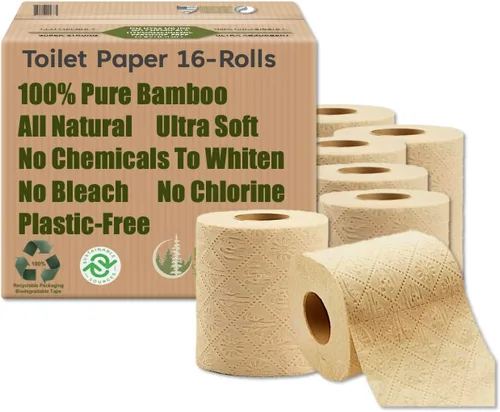 Vista 13 de Toallas de papel 100% de bambú, sin árboles, sin químicos, sin pelusas, duraderas, absorbentes, tamaño seleccionable de 2 capas, 90 hojas por rollo.