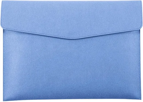 Vista 10 de Carpeta de Archivos de Cuero PU A4 Portadocumentos Impermeable Portafolio Sobre Carpeta con Cierre de Presión Negro