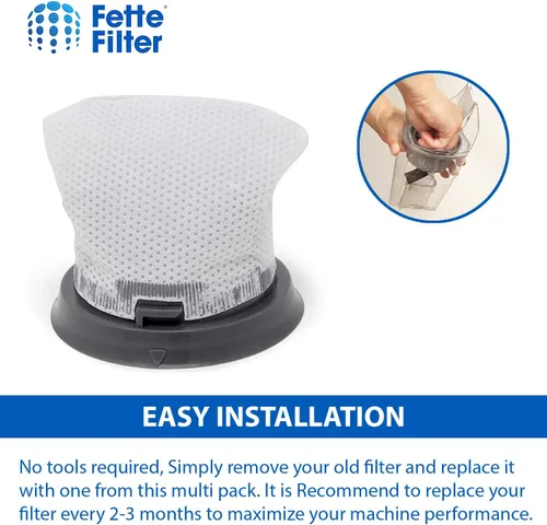 Vista 4 de Fette Filter - Paquete de 6 filtros de vacío de mano compatibles con Bissell Bolt Stick. Comparar con la parte # 1479.