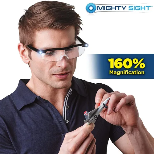 Vista 5 de Ontel Mighty Sight - Gafas de aumento LED, color negro, paquete de 2