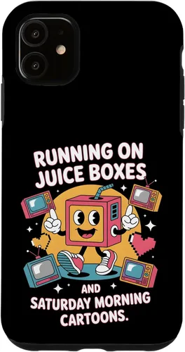 Vista 8 de Cajas de jugo y dibujos animados - Funda retro nostalgia para niños de los 90 para iPhone 16