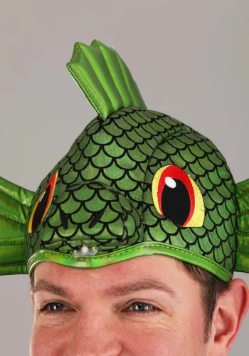 Vista 3 de Disfraz de Monstruo Marino Verde para Adulto con Sombrero Sprazy Multicolor