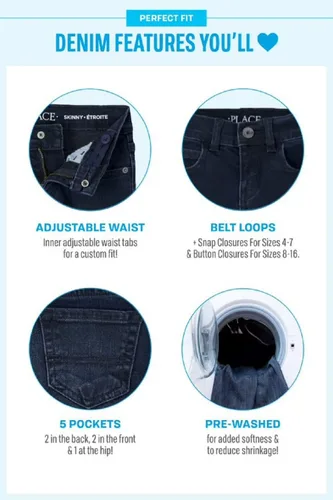 Vista 5 de The Children's Place Baby Toddler Boys Basic Bootcut Jeans