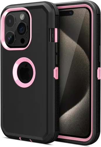 Vista 10 de Jiunai Funda para iPhone 15 Pro, protección contra caídas de alta