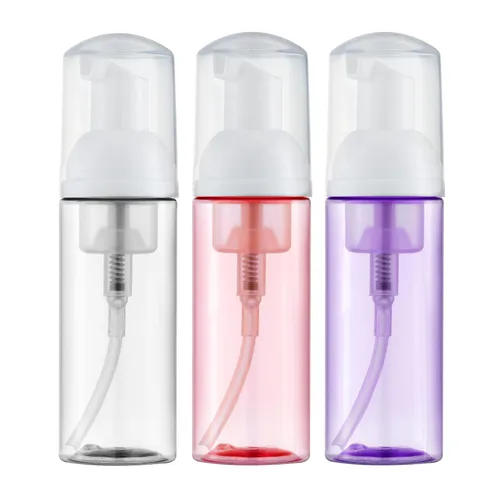 Vista 24 de Botella de espuma de 2 onzas con bomba dorada, dispensadores de espuma de viaje vacíos para jabón, champú, 3 Colores Mini travel size foamer