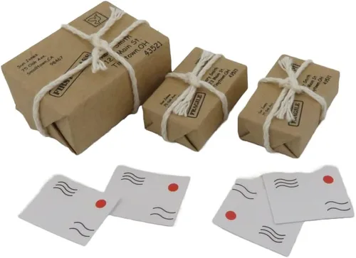 Vista 4 de Casas de muñecas Paquetes y cartas Correo Oficina Pasillo Accesorio Miniatura Entrega