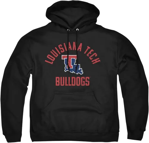 Vista 5 de Louisiana Tech University Sudadera con capucha unisex con logotipo oficial de Bulldogs