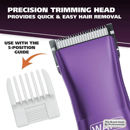 Vista 2 de Recortadora recargable morada confianza pura N.° 9865-100 For Smooth Shaving & Trimming Of The Face, Underarm, Eyebrows, & Bikini Areas With One