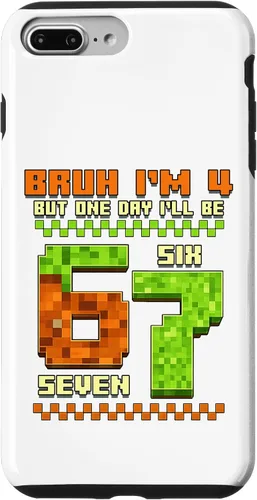Vista 12 de Bruh I'm 4 But One-Day I'll Be 67 Retro 4th Birthday Kids Case for iPhone 17
