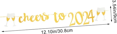 Vista 8 de Diadema de calabaza 1 juego de Año Nuevo Latte Art Decoración de Nochevieja Decoraciones Festivas de Año Nuevo 2024 Cartel de Feliz Año Nuevo