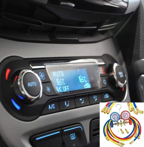 Vista 7 de Mangueras de carga de refrigerante con medidor de colector de diagnóstico para carga de refrigerante R410A R22 R404, juego de manguera de rosca