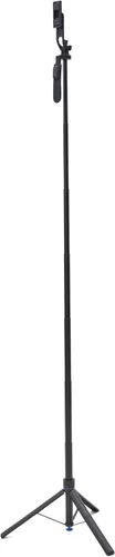 Vista 3 de Benro Mini trípode y palo selfie con control remoto Bluetooth para teléfonos inteligentes (negro) (BK70)