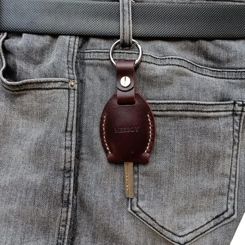 Vista 25 de Handmade Keychain Leather Protective Key Holder Large Capacity Protective Case Key Cover Protective Case Keychain