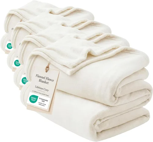 Vista 51 de Bedsure GentleSoft Bedding Manta de Vellón para Niñas y Niños - Mantas Pequeñas Suaves, Acogedoras y Bonitas para Viajes, 43x55 Pulgadas, Blanco