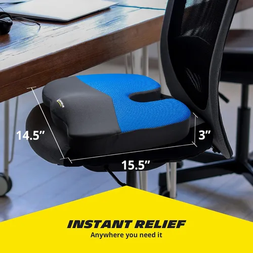 Vista 5 de MICHELIN Paquete de 2 cojines de asiento de espuma viscoelástica, infusión de gel para una comodidad refrescante, soporte ergonómico ortopédico