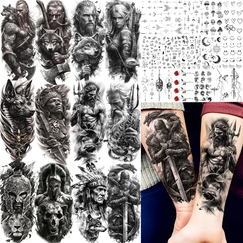 Vista 12 de 15 hojas de tatuajes temporales de colibrí de acuarela 3D de FANRUI para mujeres y niñas, pequeño, multicolor, colibrí, tatuaje, temporal, colorido