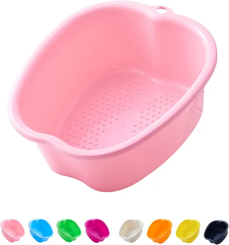 Vista 3 de AXLOFO® Cuenca de baño para remojar pies, bañera grande de plástico para remojar pies, cubo de baño para masajes de pies, ideal para quitar la piel