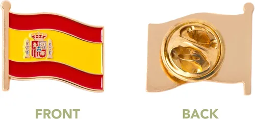 Vista 5 de Pin de solapa de España esmaltado en el campo, hecho de metal para recuerdo, para hombres y mujeres, patriótico español