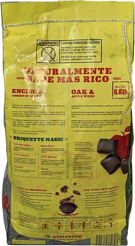 Vista 3 de Billy Buckskin Oak & Applewood - Briquetas de carbón para asar a